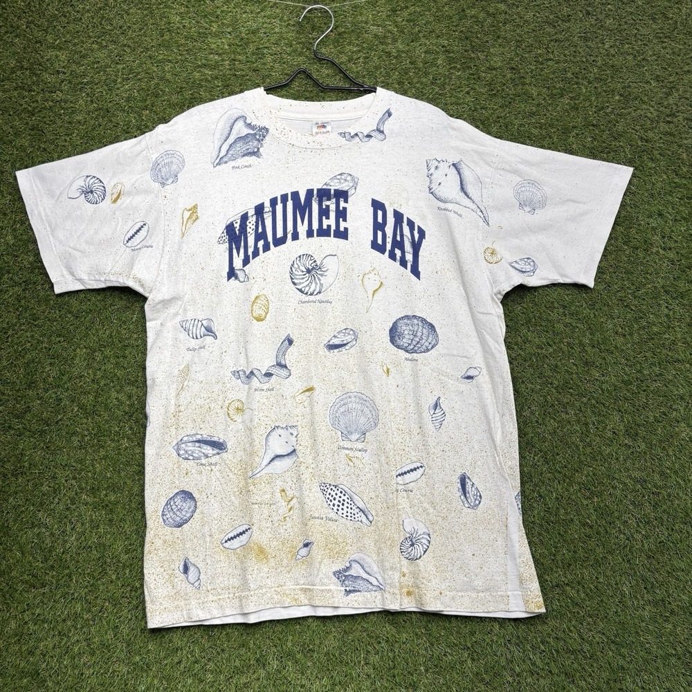 Vintage Maumee Bay Resort Shirt Mens XL Duck Mallard Art Unlimited AOP Shells